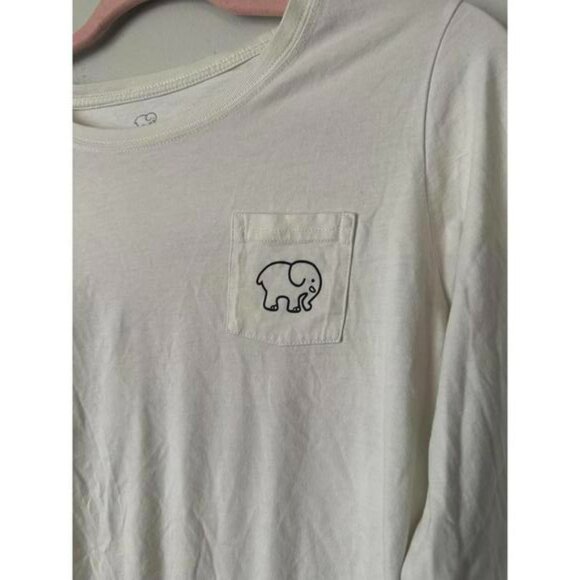 Ivory Ella Long Sleeve Tee - Elephant Design Size M - Picture 2 of 4